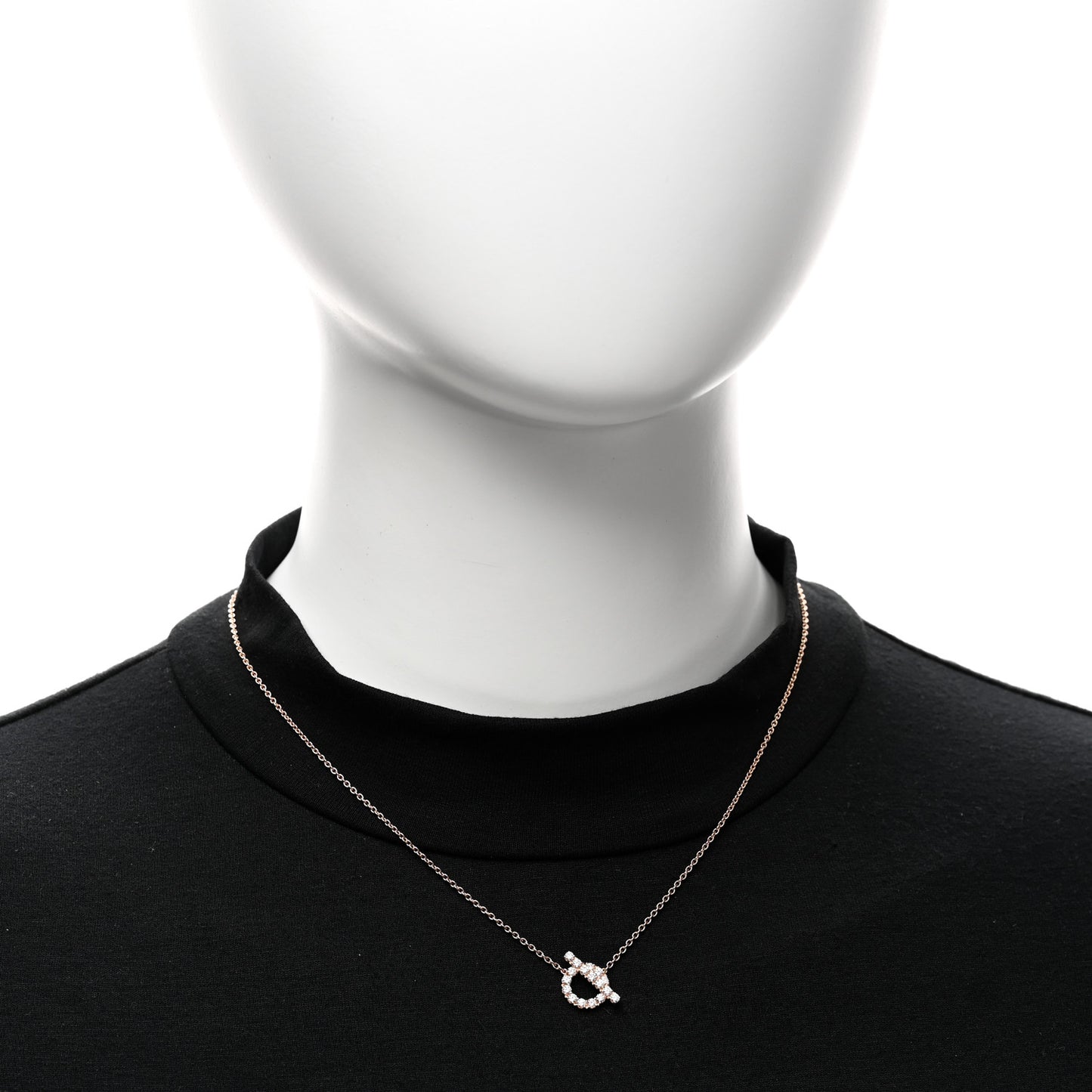 18K Rose Gold Diamond Finesse Pendant Necklace