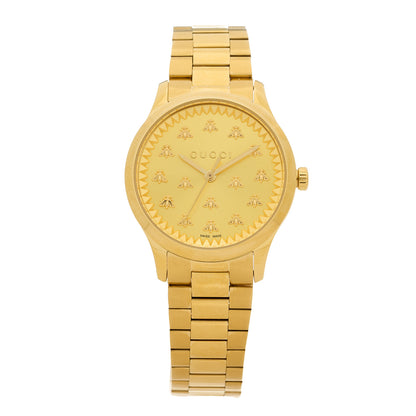 Gucci Stainless Steel 32mm G-Timeless Bee Quartz Watch Gold 1 of 5