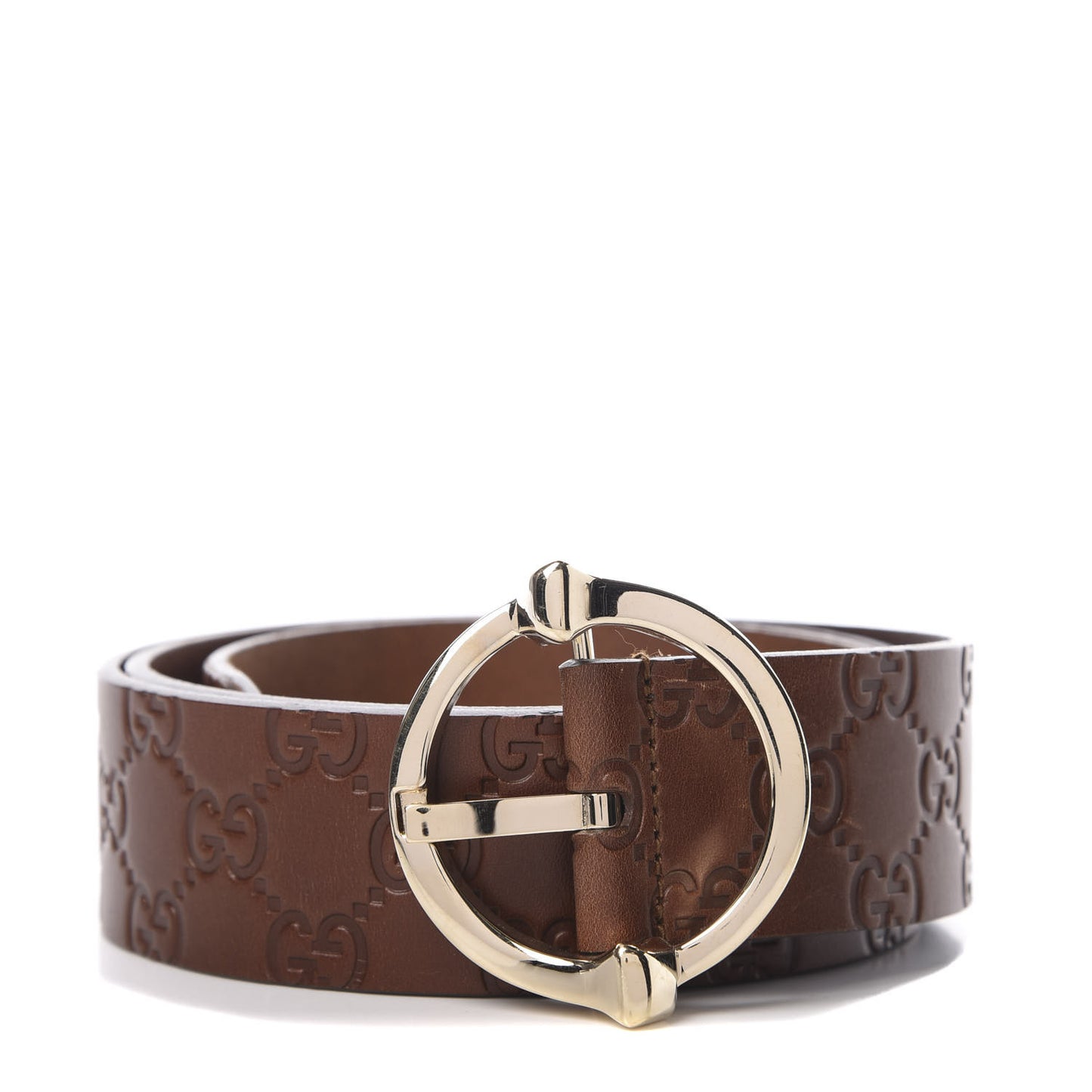 Guccissima Signature Belt 95 38 Dark Brown
