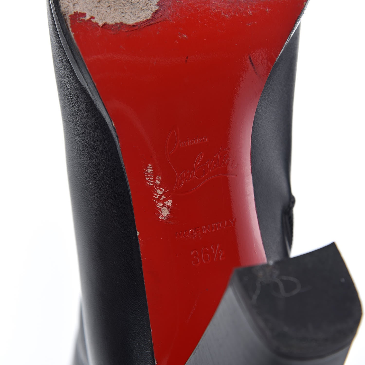 Christian Louboutin Calfskin Adox 85 Ankle Boots 36.5 Black 8 of 15