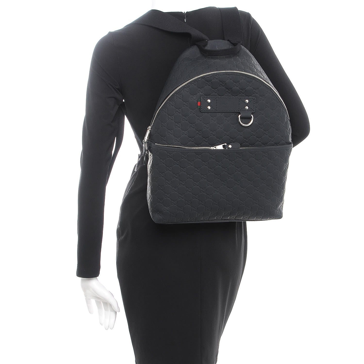 Gucci Neoprene Guccissima Classic Backpack Black 2 of 7