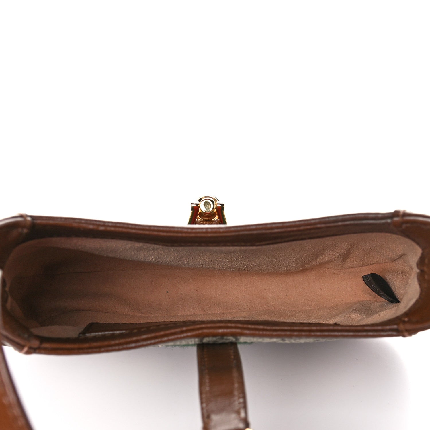 Gucci GG Supreme Monogram Azalea Calfskin Web Mini Jackie 1961 Hobo Beige Ebony Brown Sugar 5 of 10