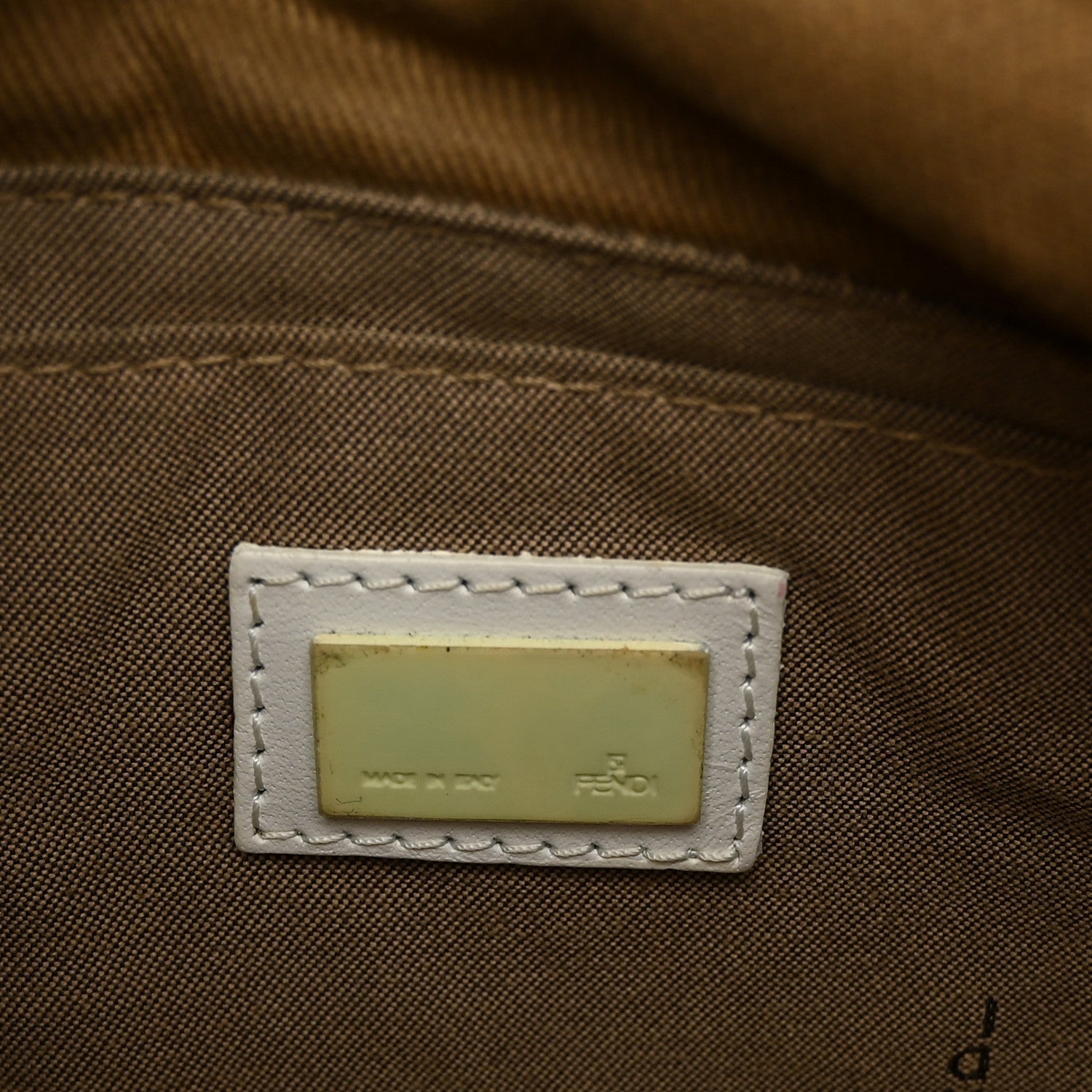 Fendi Zucchino Embellished Mini Mama Baguette Beige 6 of 10