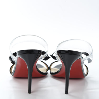 Christian Louboutin Patent PVC Just Nodo 85 Slide Sandals 38.5 Black 5 of 8