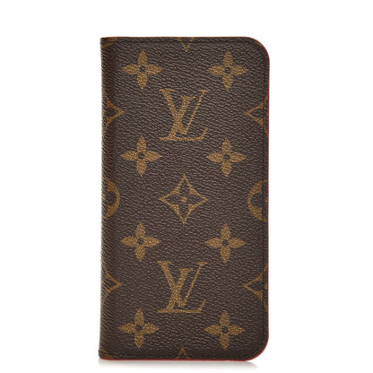 Louis Vuitton Monogram iPhone X Folio Case Rose Pop 1 of 7