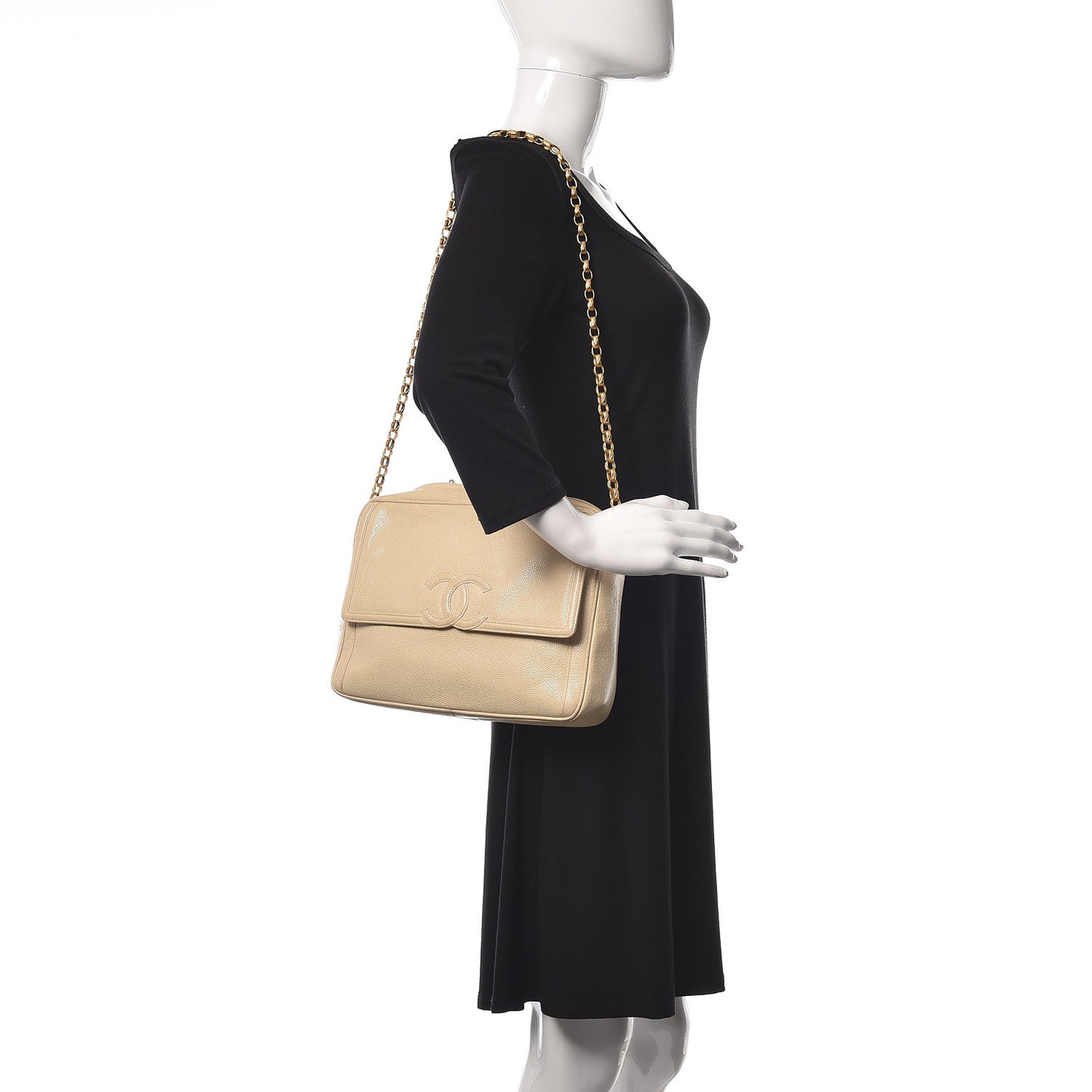 Caviar CC Camera Case Beige