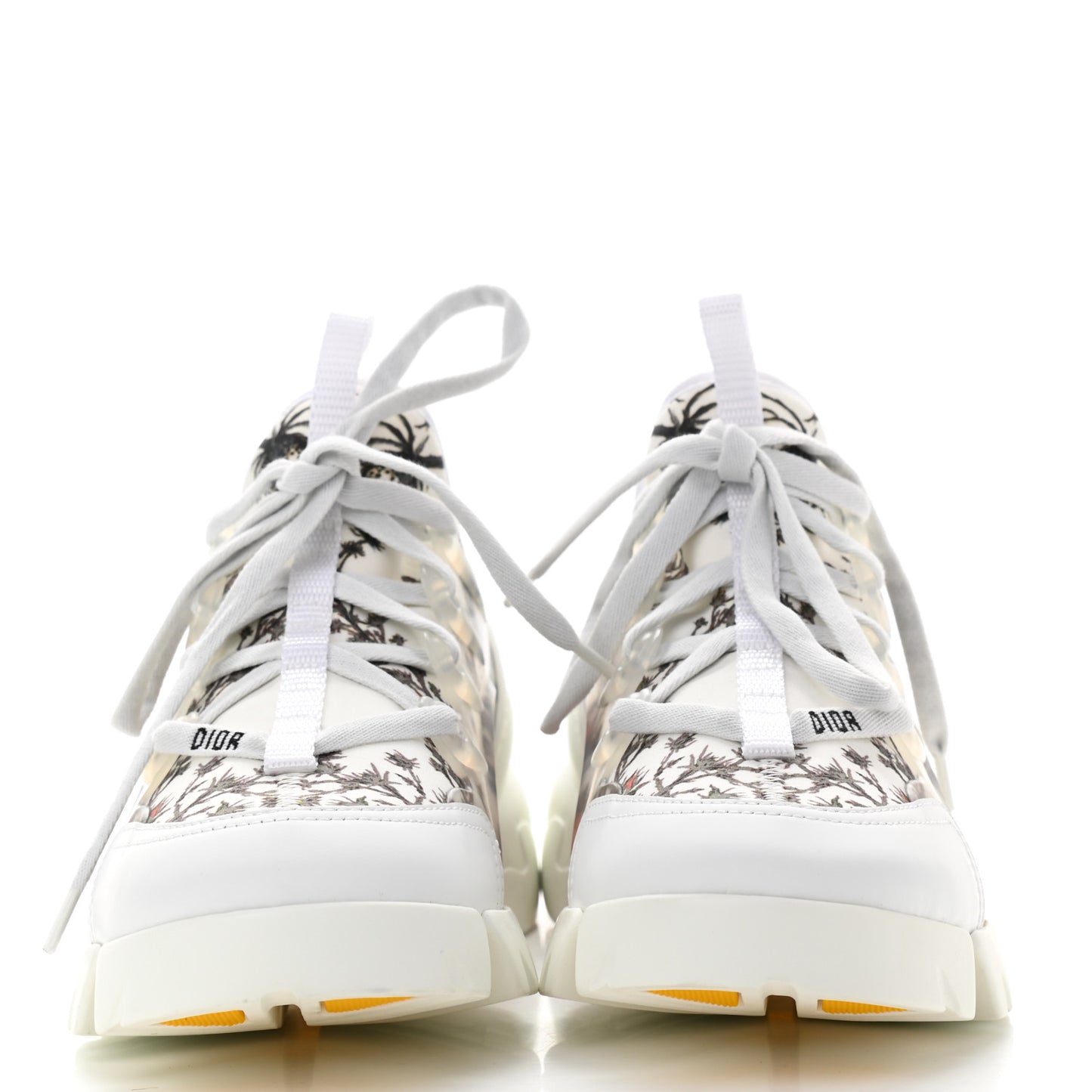 Neoprene Rubber Champetre Print Womens D-Connect Sneakers 35.5 White Multicolor