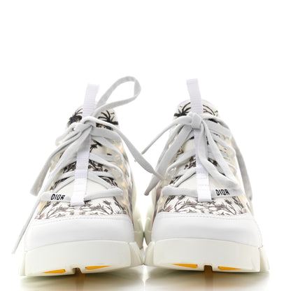 Christian Dior Neoprene Rubber Champetre Print Womens D-Connect Sneakers 35.5 White Multicolor 2 of 9