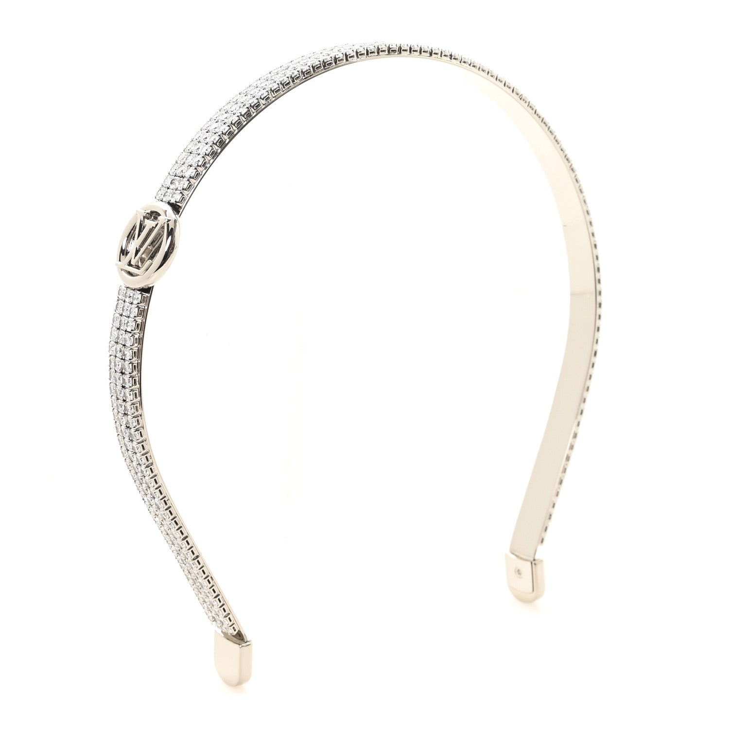 Louis Vuitton Strass Monogram LV Icon Headband Silver 4 of 7