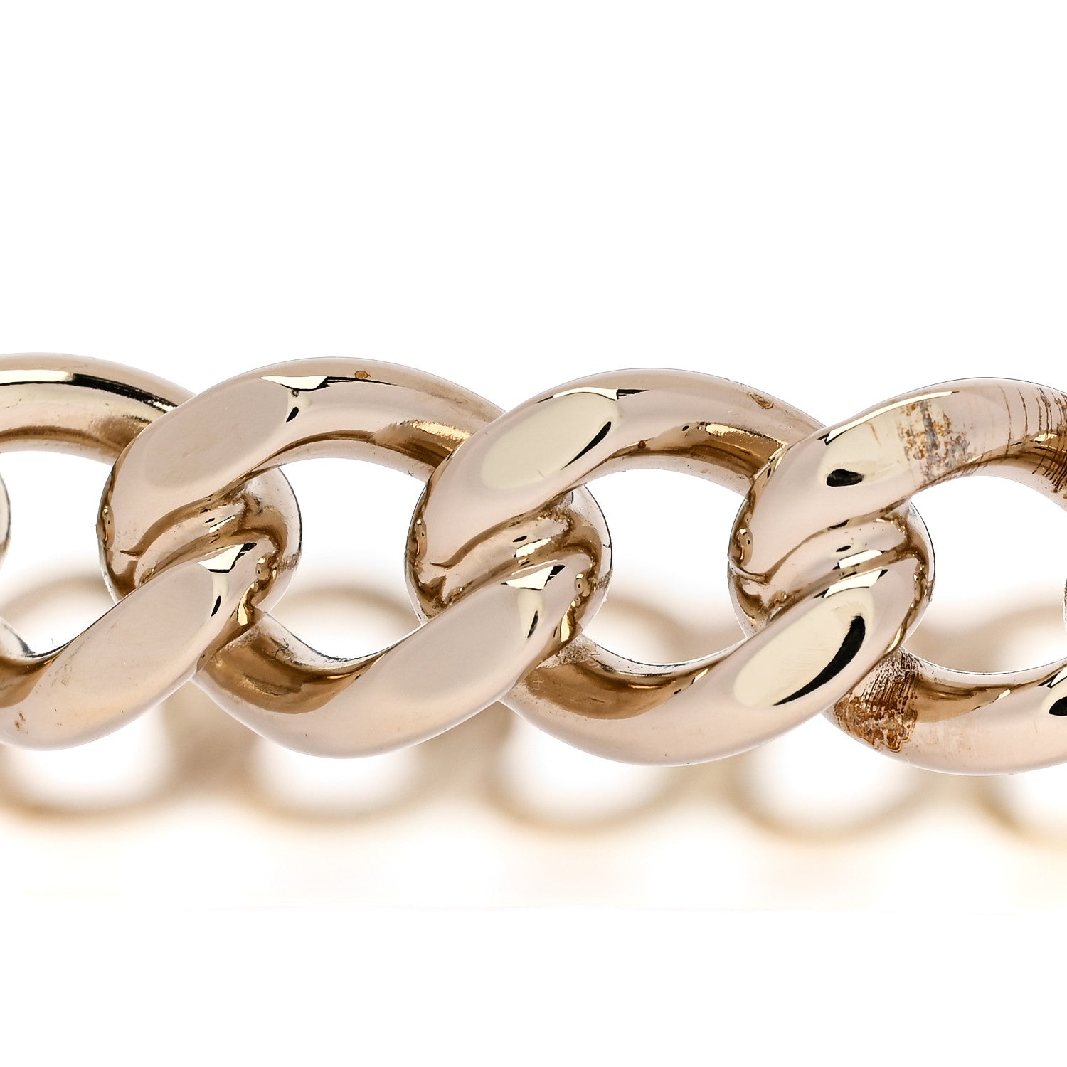 Chanel Metal CC Chain Link Choker Necklace L Gold 6 of 7