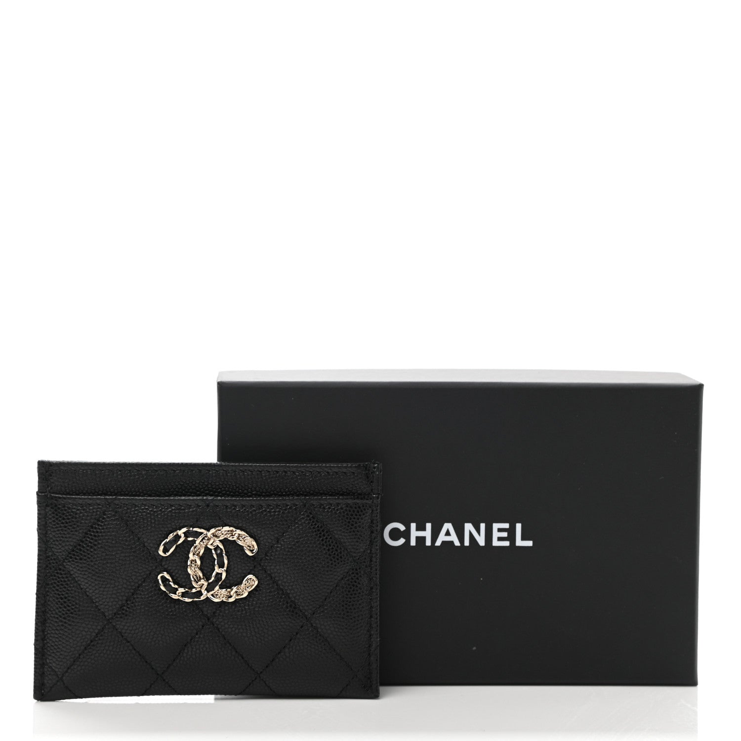 Chanel Caviar Quilted French New Wave Card Holder Black 9 of 9