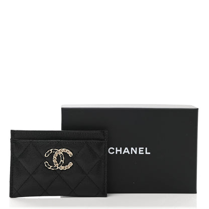 Chanel Caviar Quilted French New Wave Card Holder Black 9 of 9