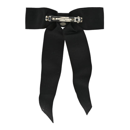 Chanel Satin Bow CC Hair Clip Black 2 of 3