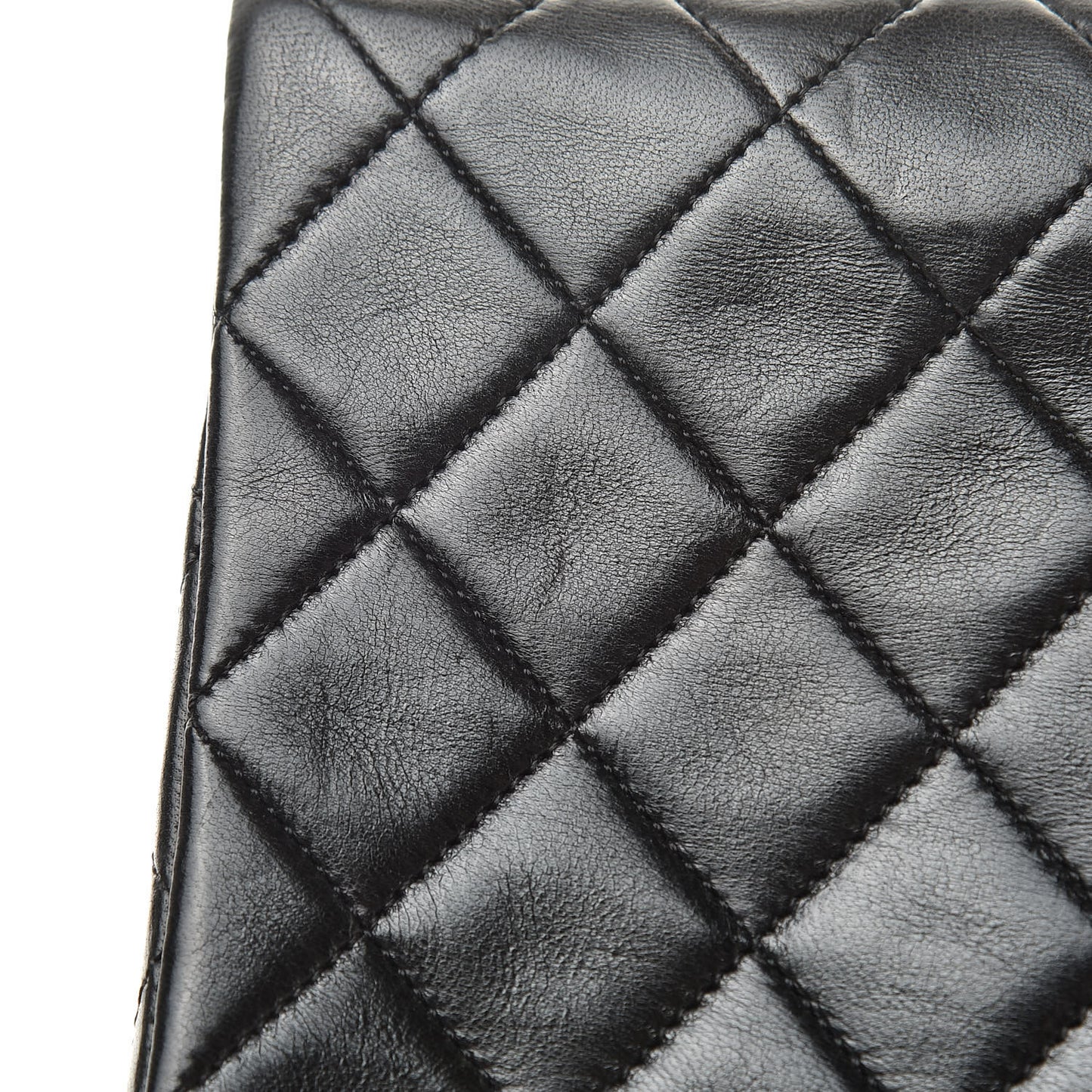 Lambskin Quilted Mini Square Flap Black
