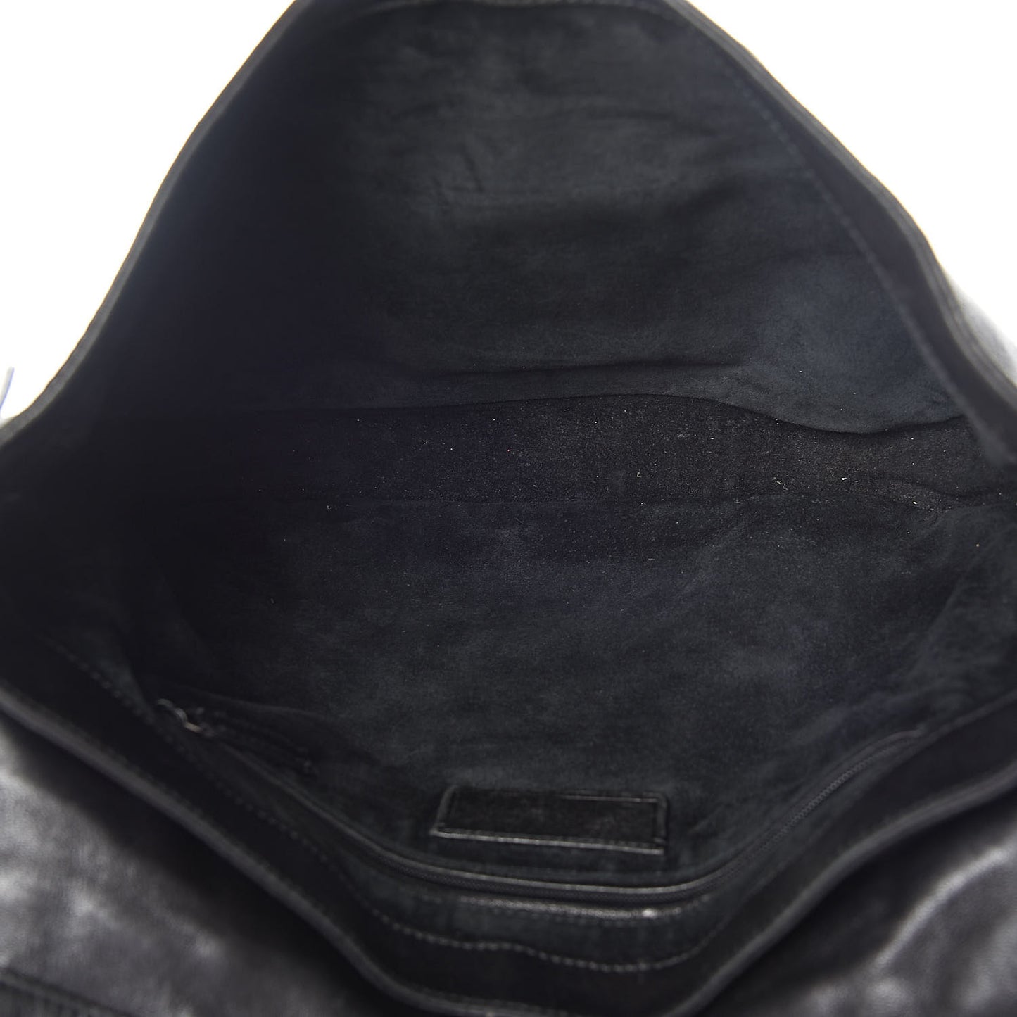 Lambskin Horn Messenger Bag Black