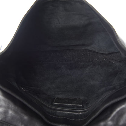 Saint Laurent Lambskin Horn Messenger Bag Black 5 of 17
