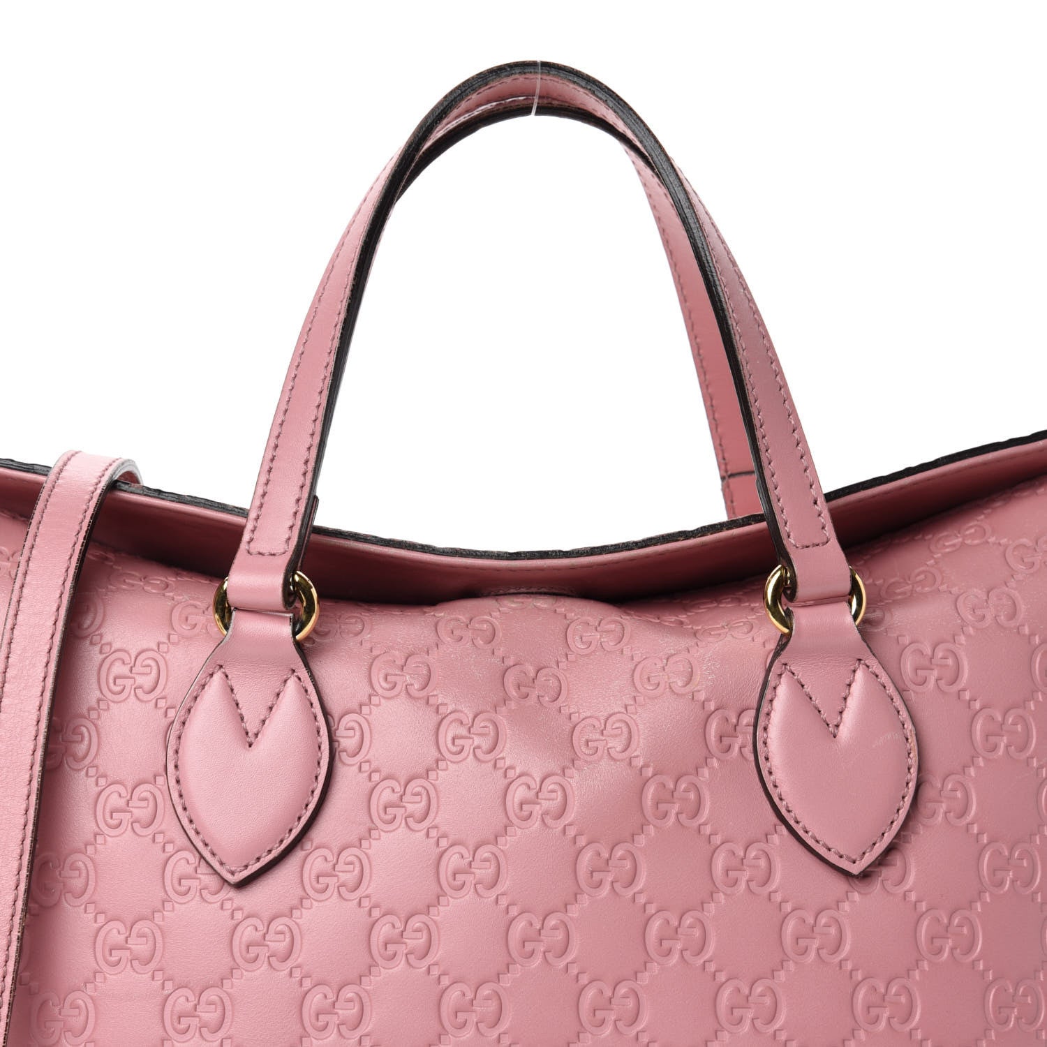 Gucci Guccissima Signature Linea A Foldover Tote Rose Baby Candy 18 of 18