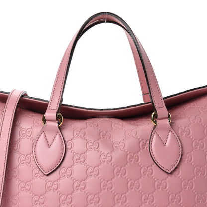 Gucci Guccissima Signature Linea A Foldover Tote Rose Baby Candy 18 of 18