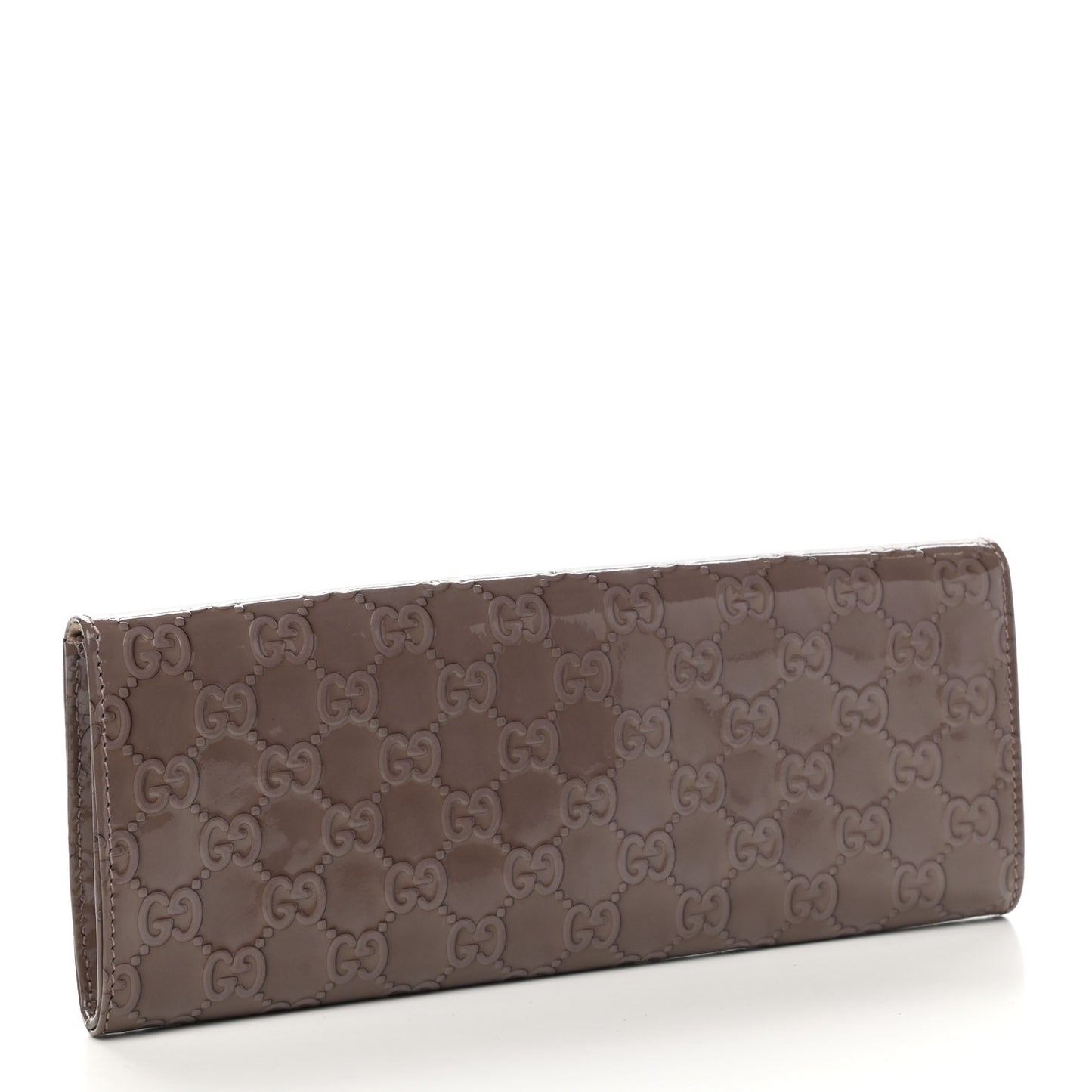Patent Guccissima Small Broadway Clutch Lavender