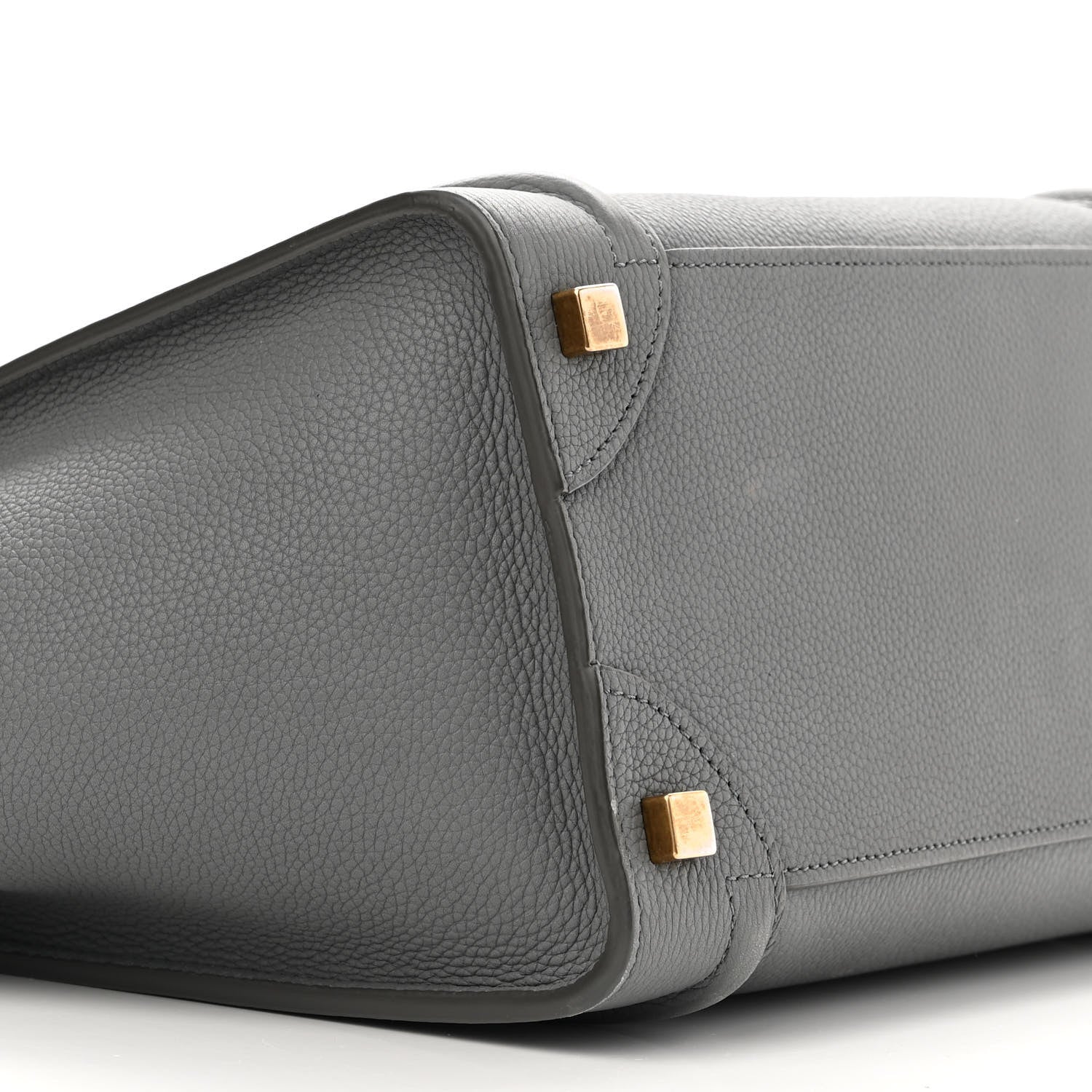 Celine Baby Drummed Calfskin Micro Luggage Kohl 8 of 10