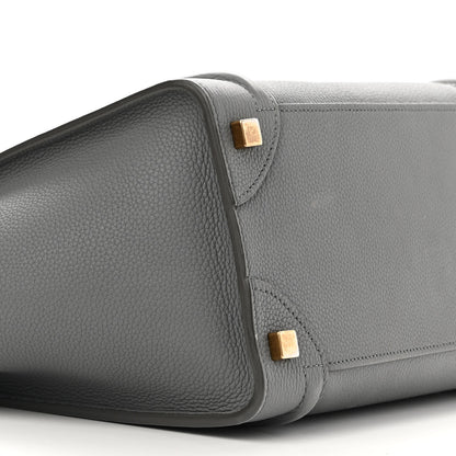 Celine Baby Drummed Calfskin Micro Luggage Kohl 8 of 10