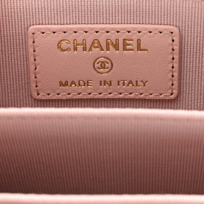 Chanel Lambskin Quilted 19 Zip Around Coin Purse Wallet Light Pink 6 of 8