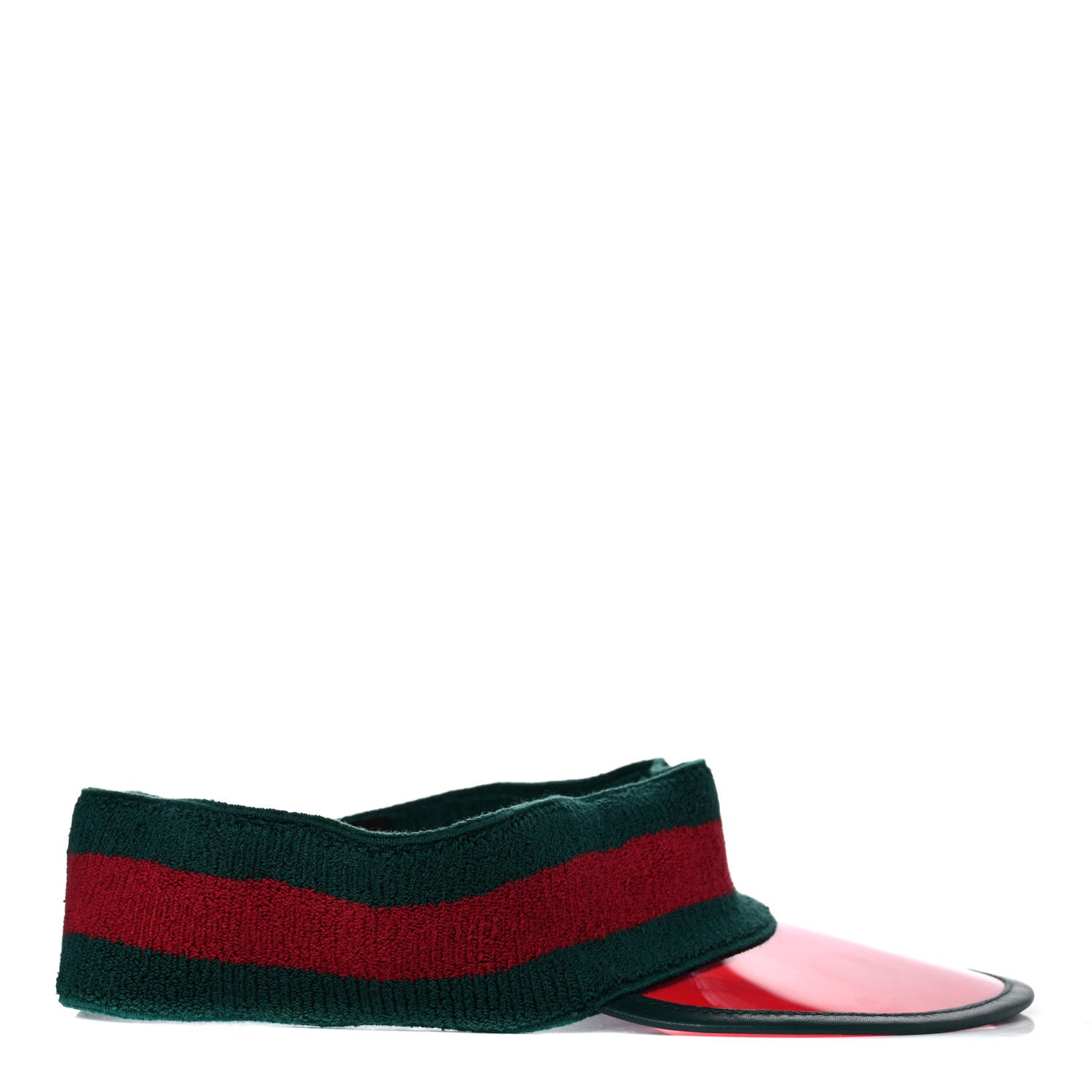 Gucci Vinyl Web Visor M Green Red 5 of 10