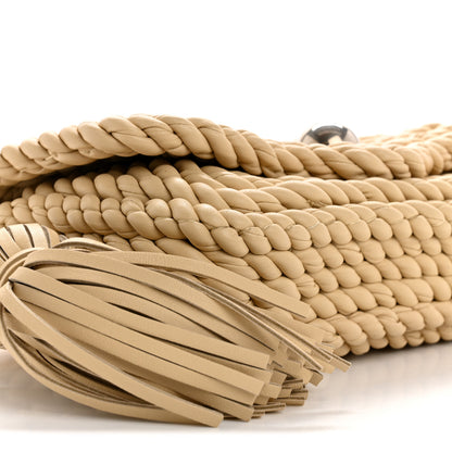 Bottega Veneta Lambskin Torchon Tasseled Twisted Shoulder Bag Porridge 8 of 11