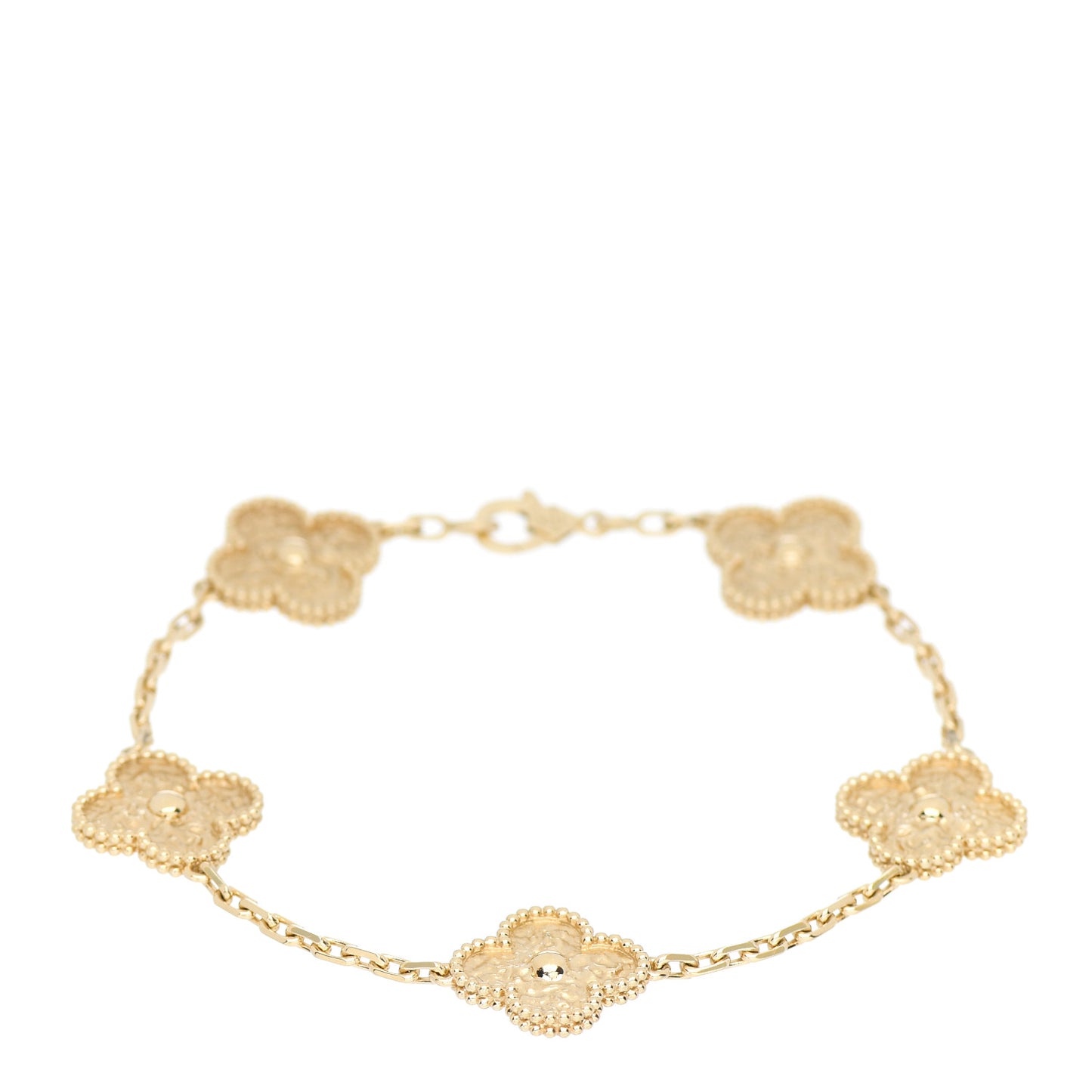 18K Yellow Gold 5 Motifs Vintage Alhambra Bracelet