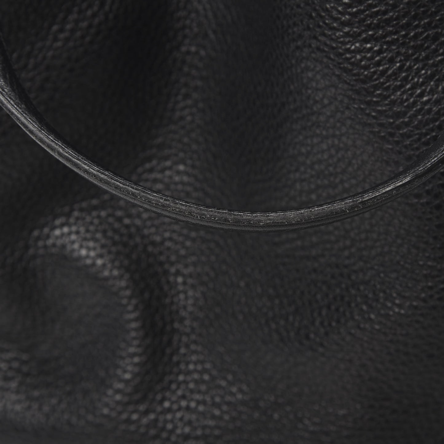 Pebbled Calfskin Medium Soho Shoulder Bag Black
