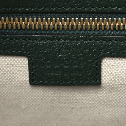 Gucci Textured Dollar Calfskin Web Medium Savoy Duffle Bag Green 5 of 9