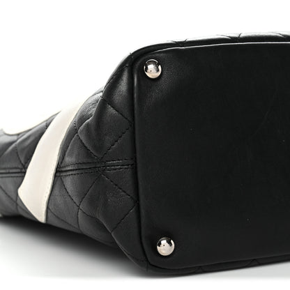Chanel Calfskin Quilted Medium Cambon Tote Black White 9 of 15
