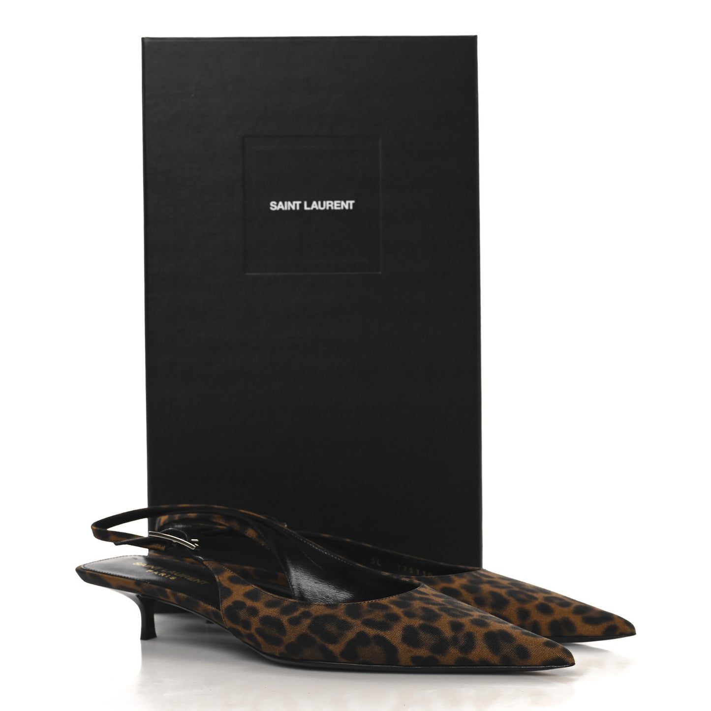 Canvas Leopard Print Quadria 30 Slingback Pumps 39.5 Manto Naturale