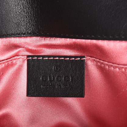 Gucci Velvet Matelasse Mini GG Marmont Shoulder Bag Black 6 of 7