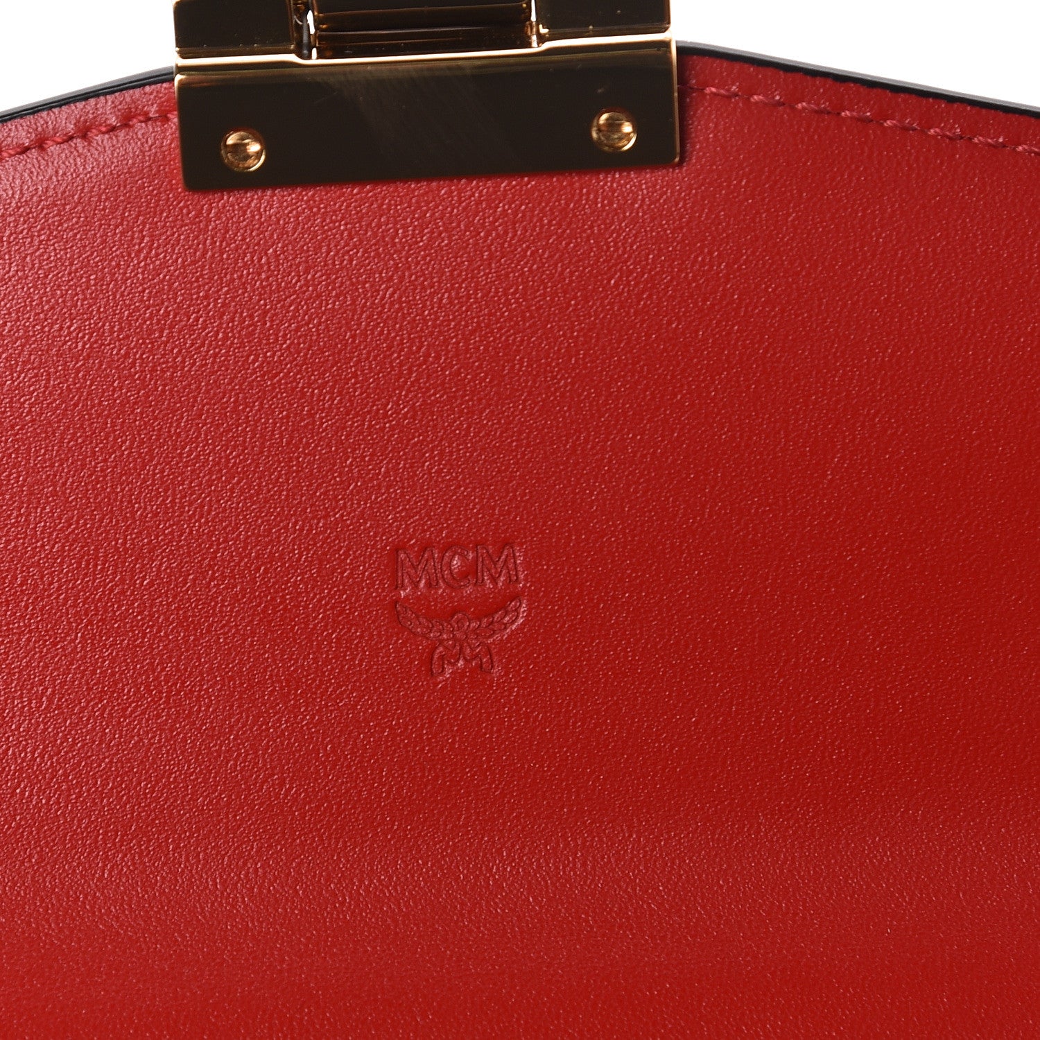 MCM Visetos Large Patricia Chain Wallet Red 6 of 9