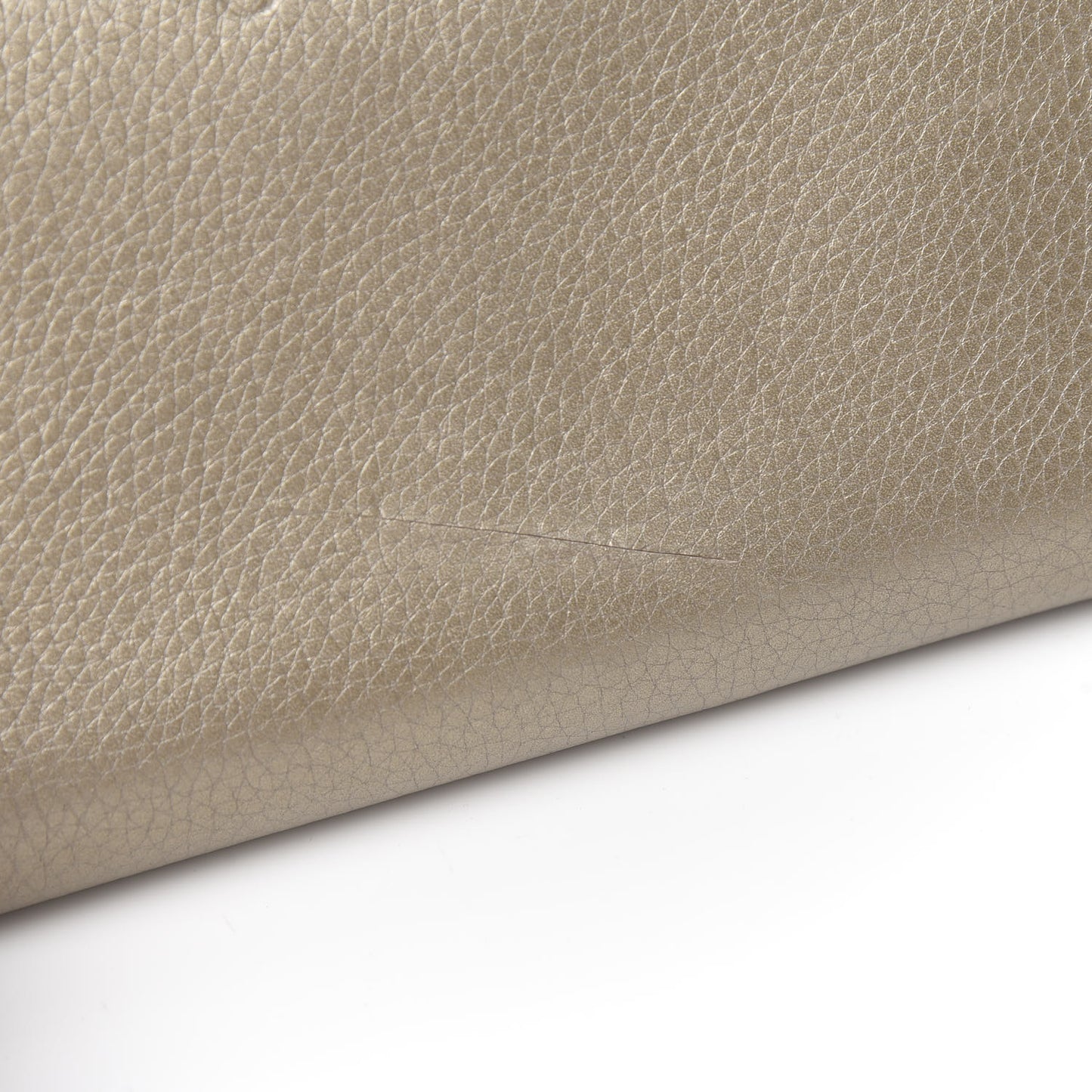 Calfskin Zip Around Wallet Gold