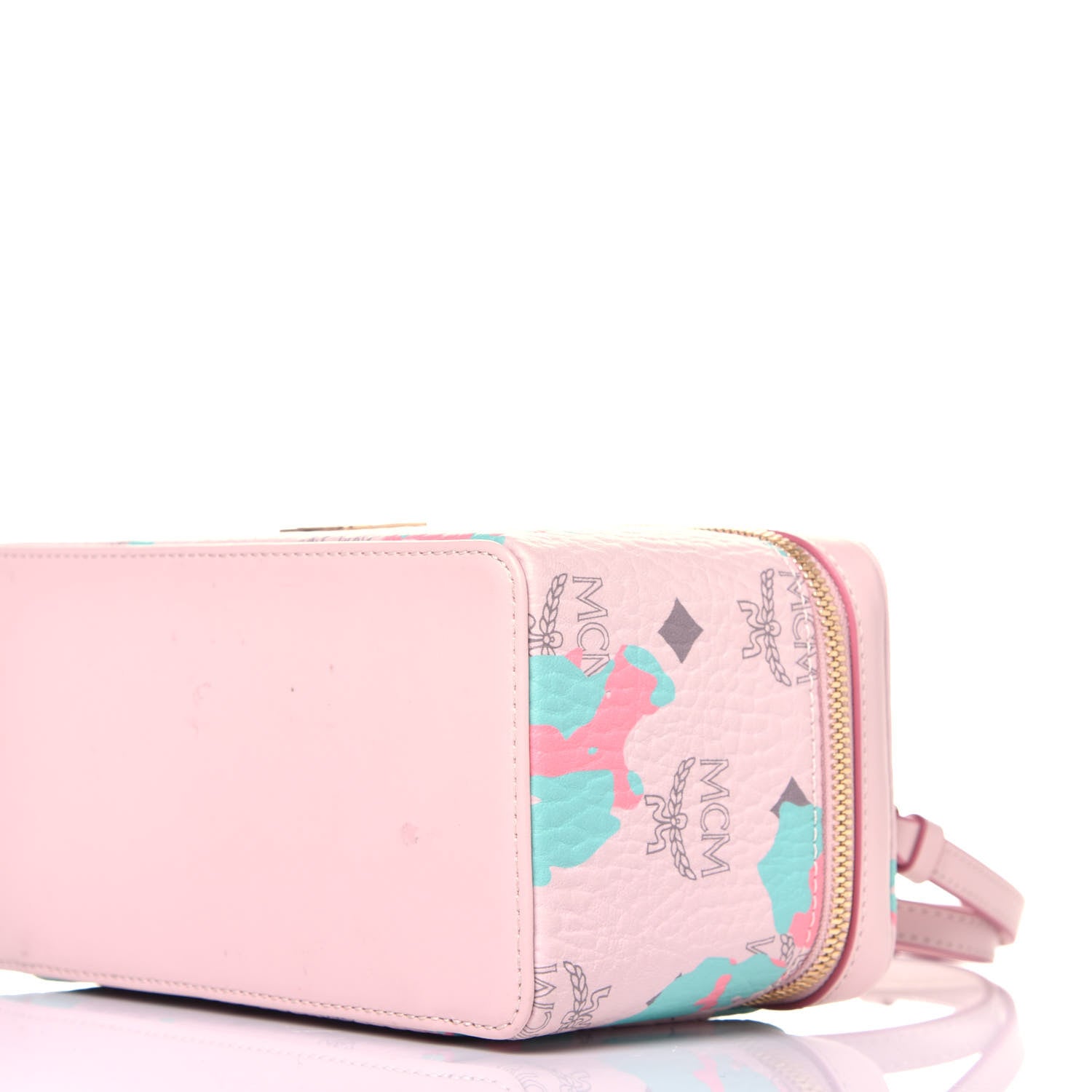 MCM Visetos Floral Leopard Vanity Case Pink 9 of 9