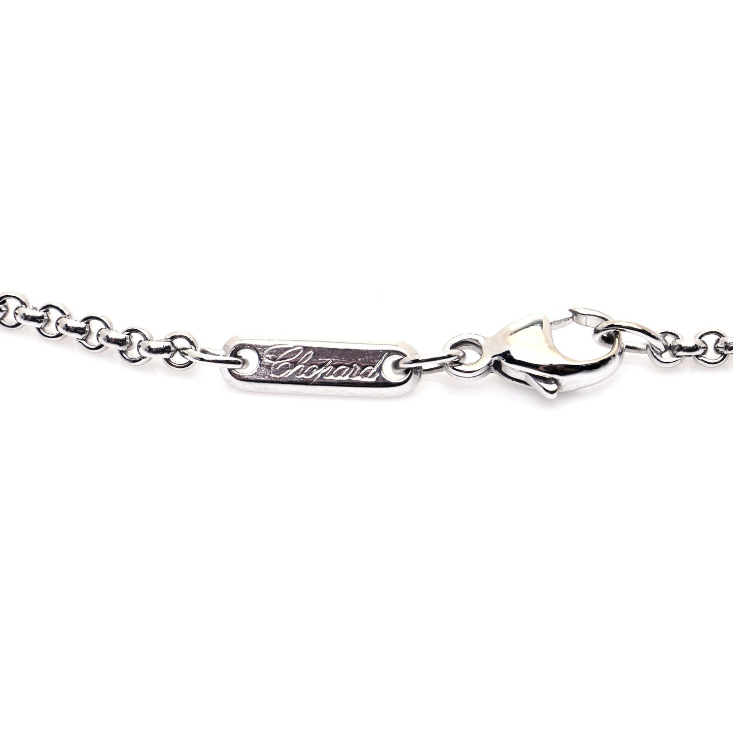 18K White Gold Diamond Happy Diamonds Happy Sun Pendant Necklace