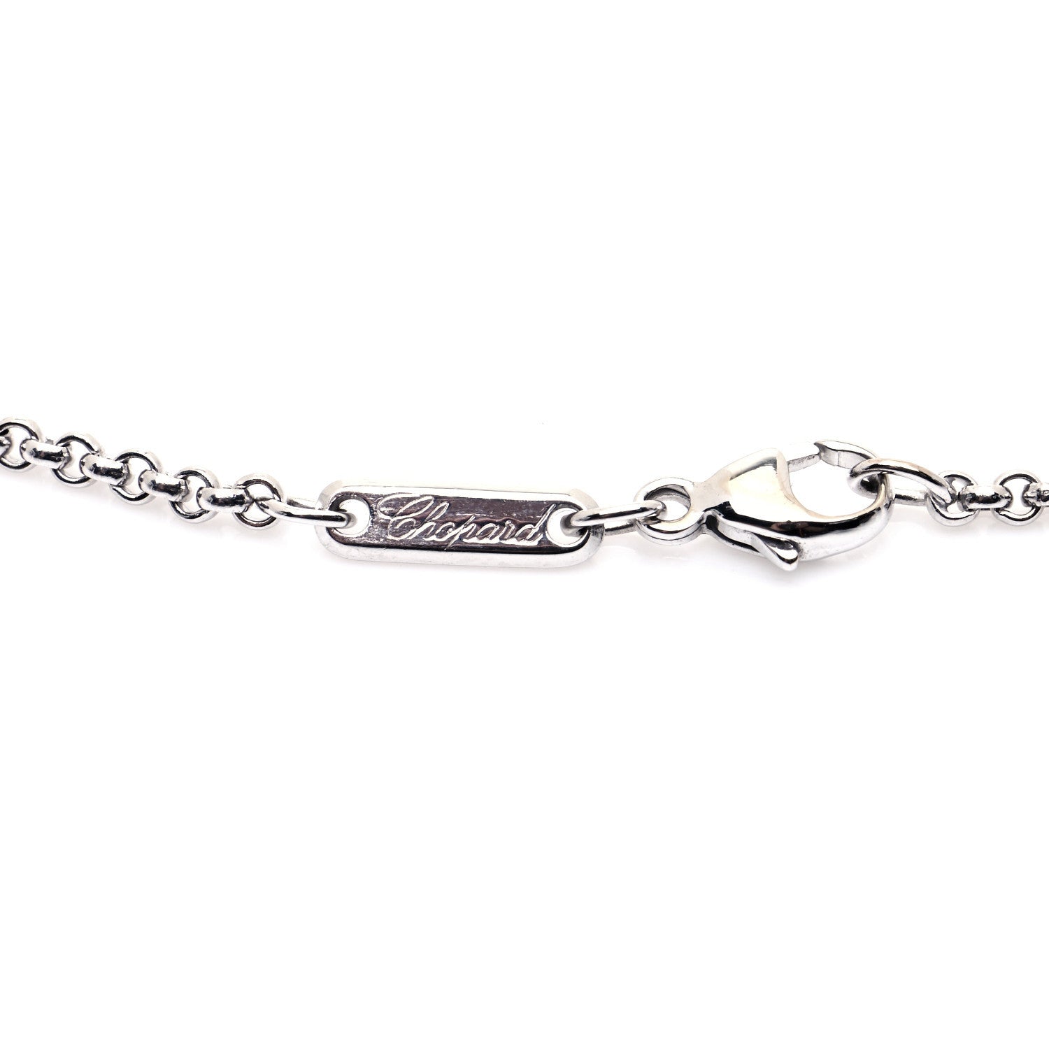 Chopard 18K White Gold Diamond Happy Diamonds Happy Sun Pendant Necklace 8 of 10