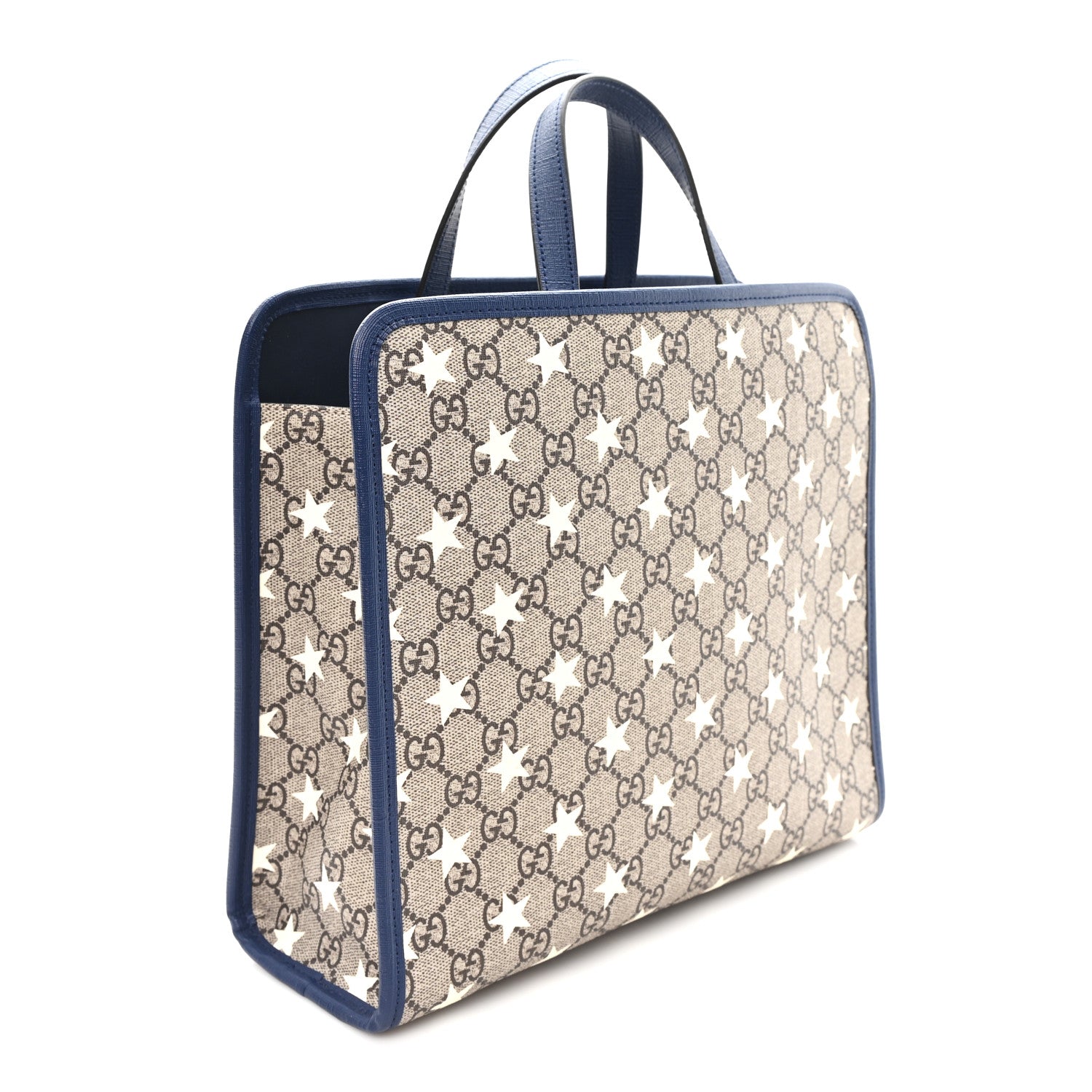 Gucci GG Supreme Monogram Stars Childrens Tote Beige Ebony Yellow Royal 3 of 10