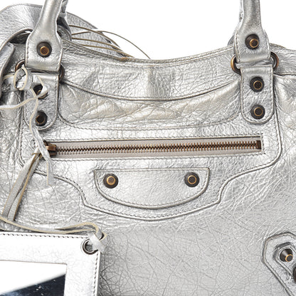 Balenciaga Metallic Agneau Classic Hardware Town Gris Aluminum 15 of 15