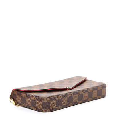 Louis Vuitton Damier Ebene Pochette Felicie Chain Wallet 4 of 14
