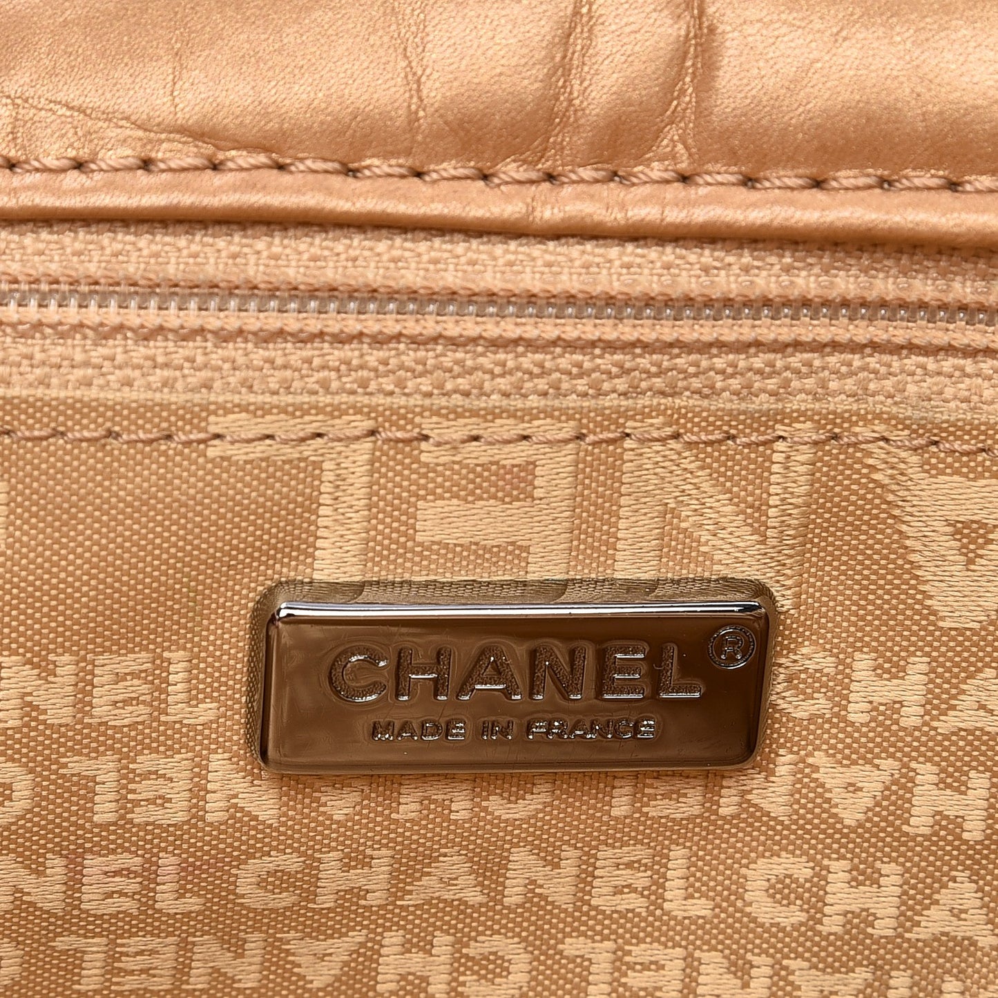 Aged Calfskin Vintage Ligne Flap Gold