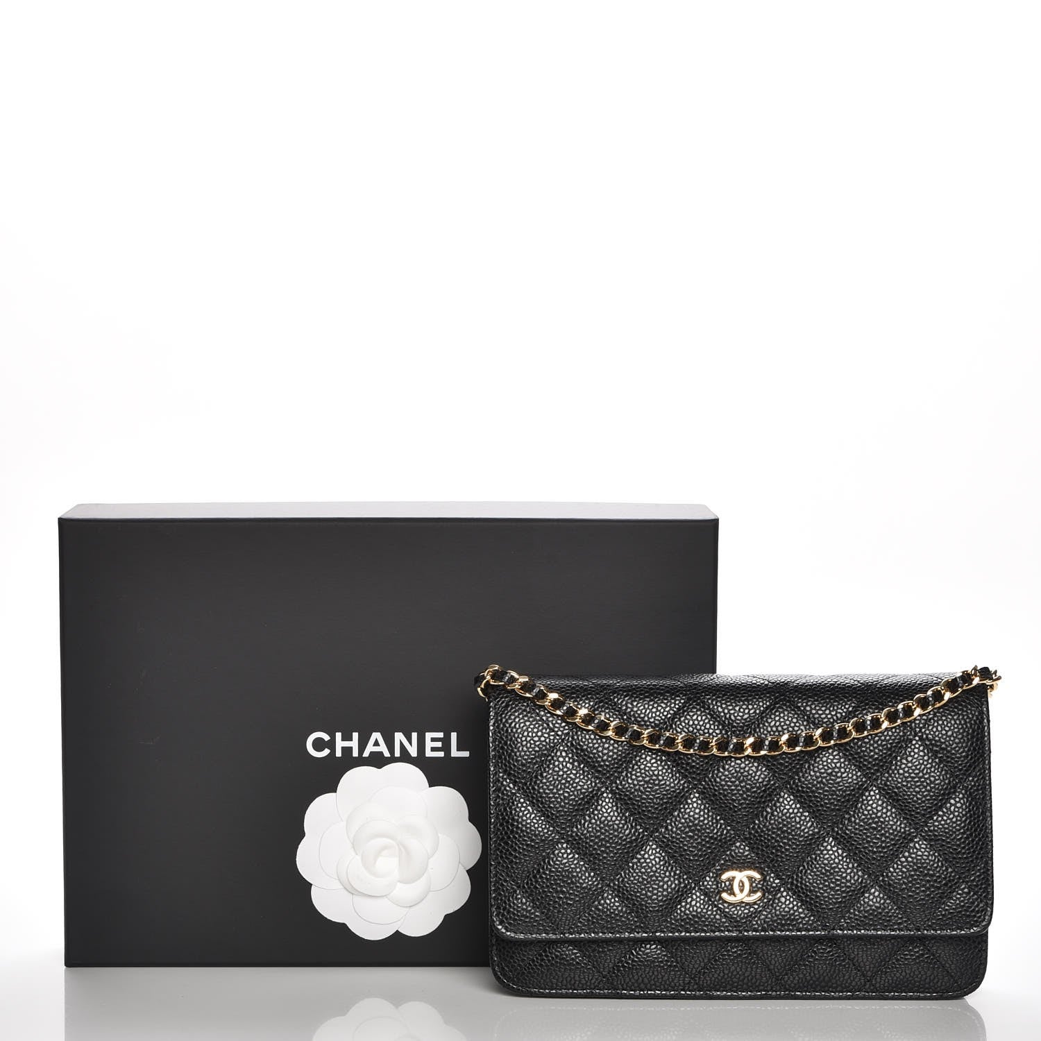 Chanel Caviar Quilted Wallet On Chain WOC Black 9 of 9
