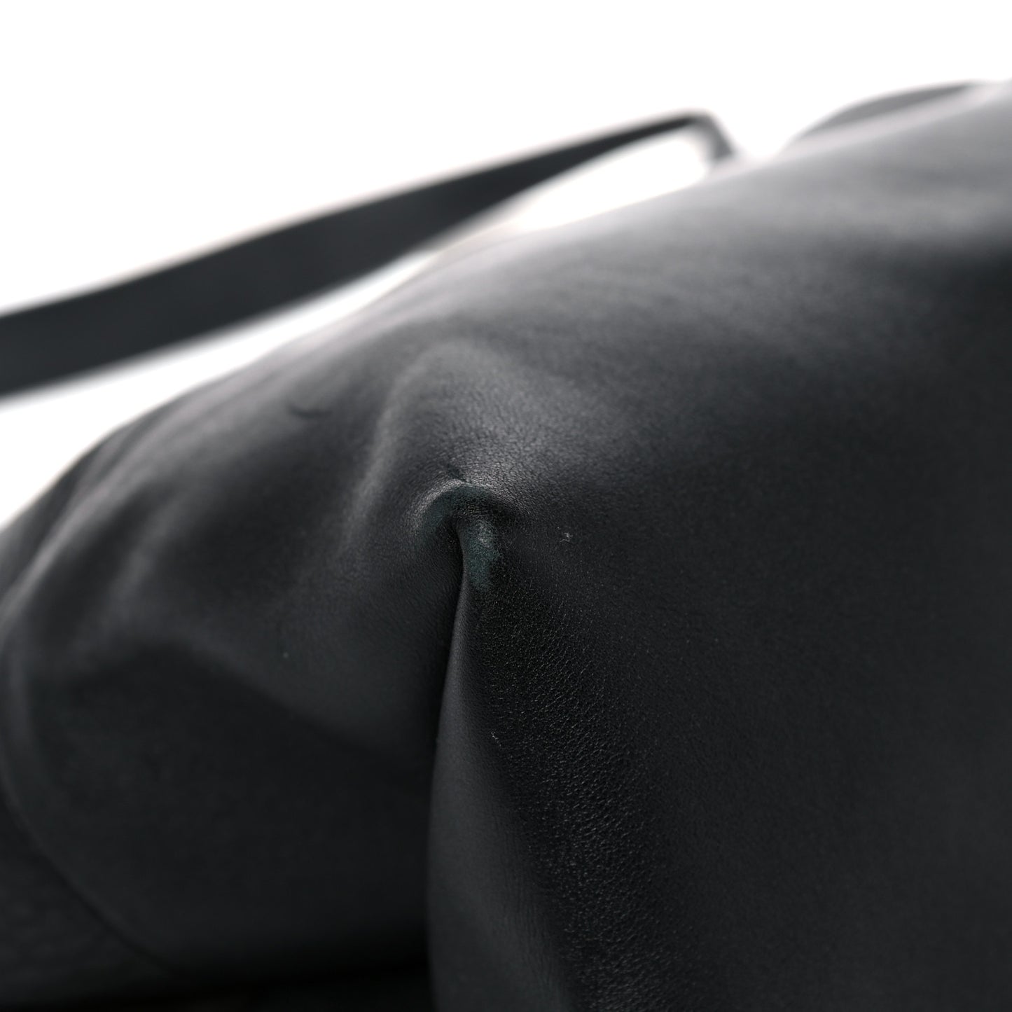 Shrunken Lambskin All Soft Shoulder Bag Black