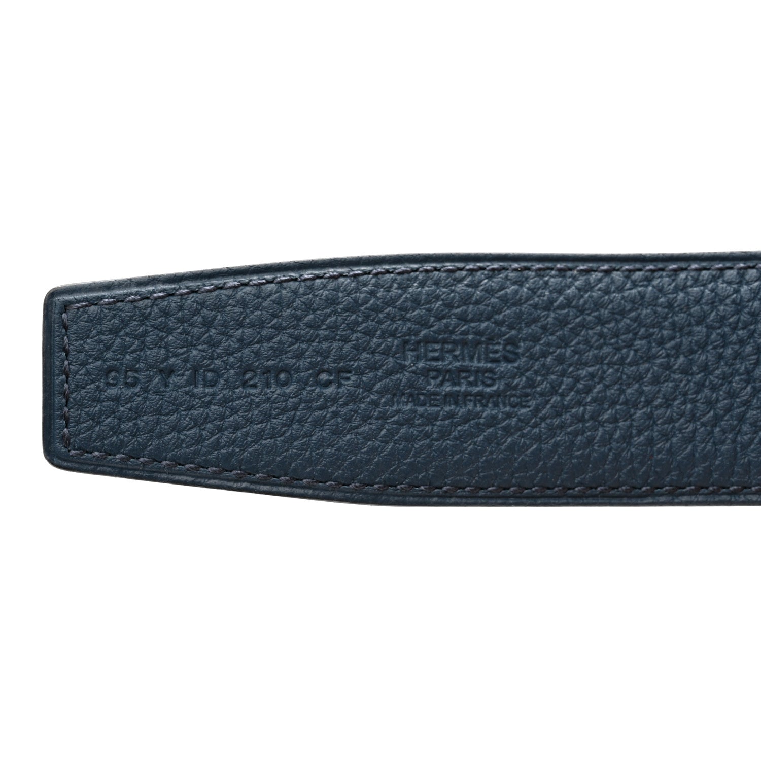 Hermes Chamonix Togo PVD Plated 32mm Tonight Belt 95 Black Bleu Nuit 7 of 10