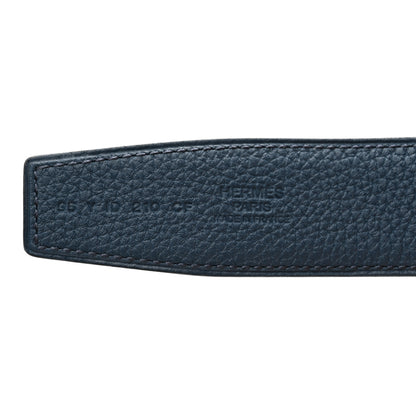 Hermes Chamonix Togo PVD Plated 32mm Tonight Belt 95 Black Bleu Nuit 7 of 10