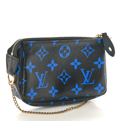 Louis Vuitton Colored Monogram Mini Pochette Accessories Blue Black 2 of 8