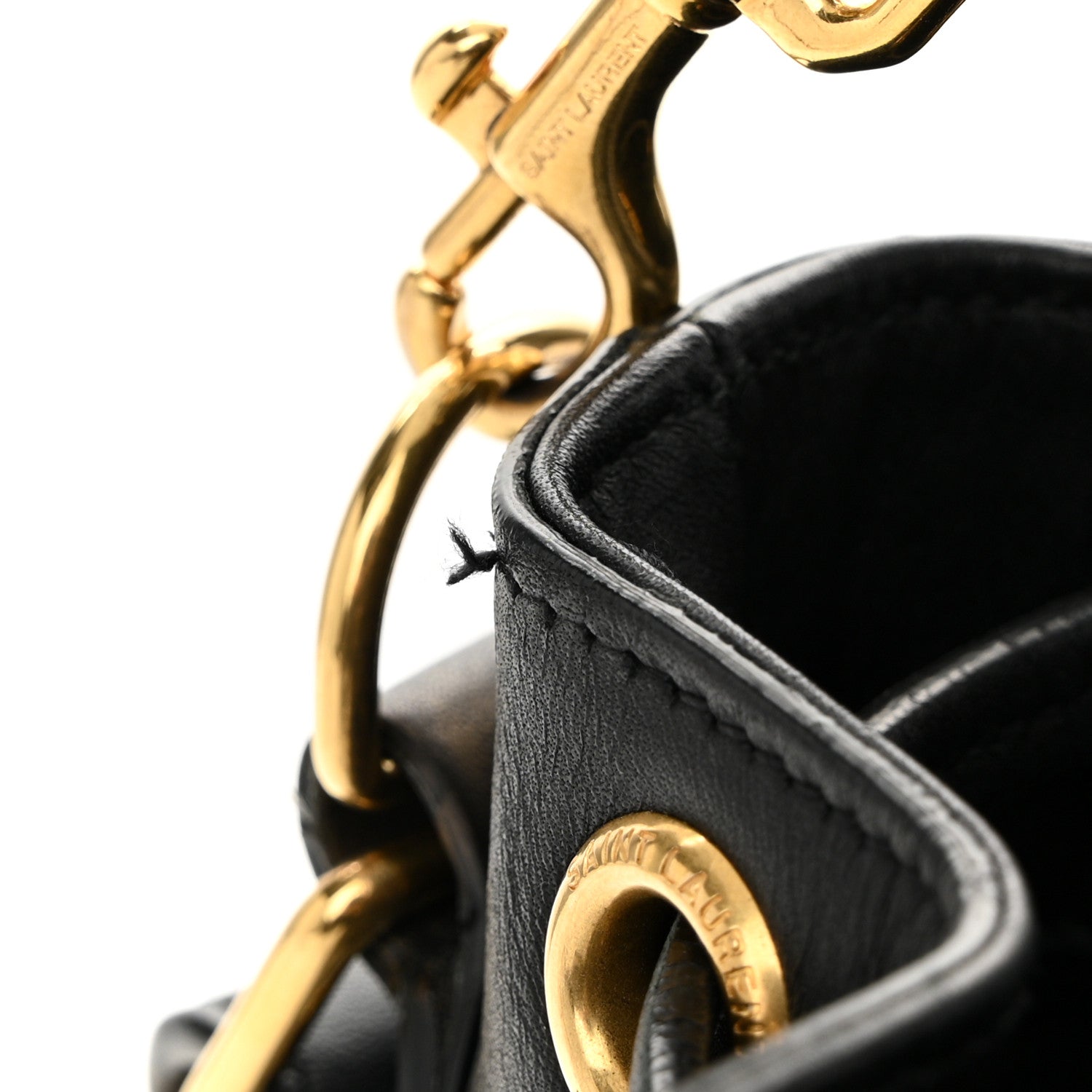 Saint Laurent Calfskin Small Emmanuelle Bucket Bag Black 11 of 12
