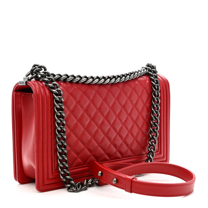 Chanel Lambskin Quilted New Medium Boy Flap Red 3 of 11